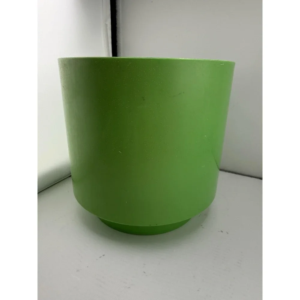 Set Of 3 Lawnware VTG Plant Pots Plastic Nesting Green Footed Retro Sturdy